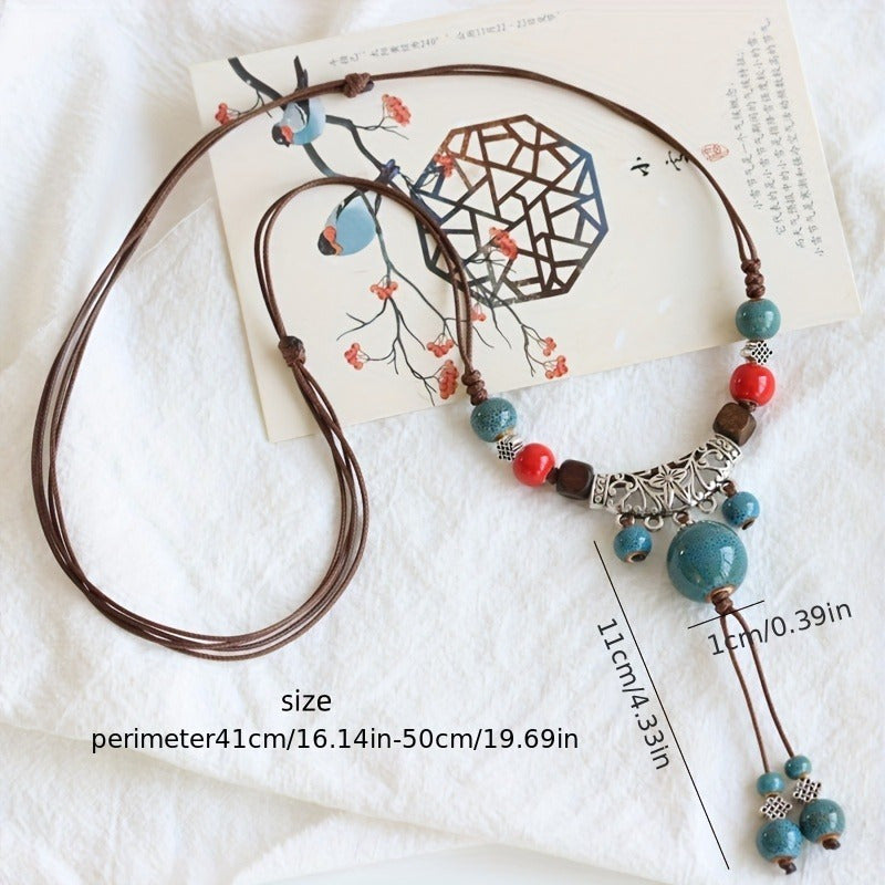 Colorful Boho Beaded Necklace with Spiritual Energy for Daily Wear and Party Occasions