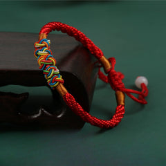 Colorful Hand-Woven Couple Bracelet - Red String Lucky Charm for Easter & Valentine's Day