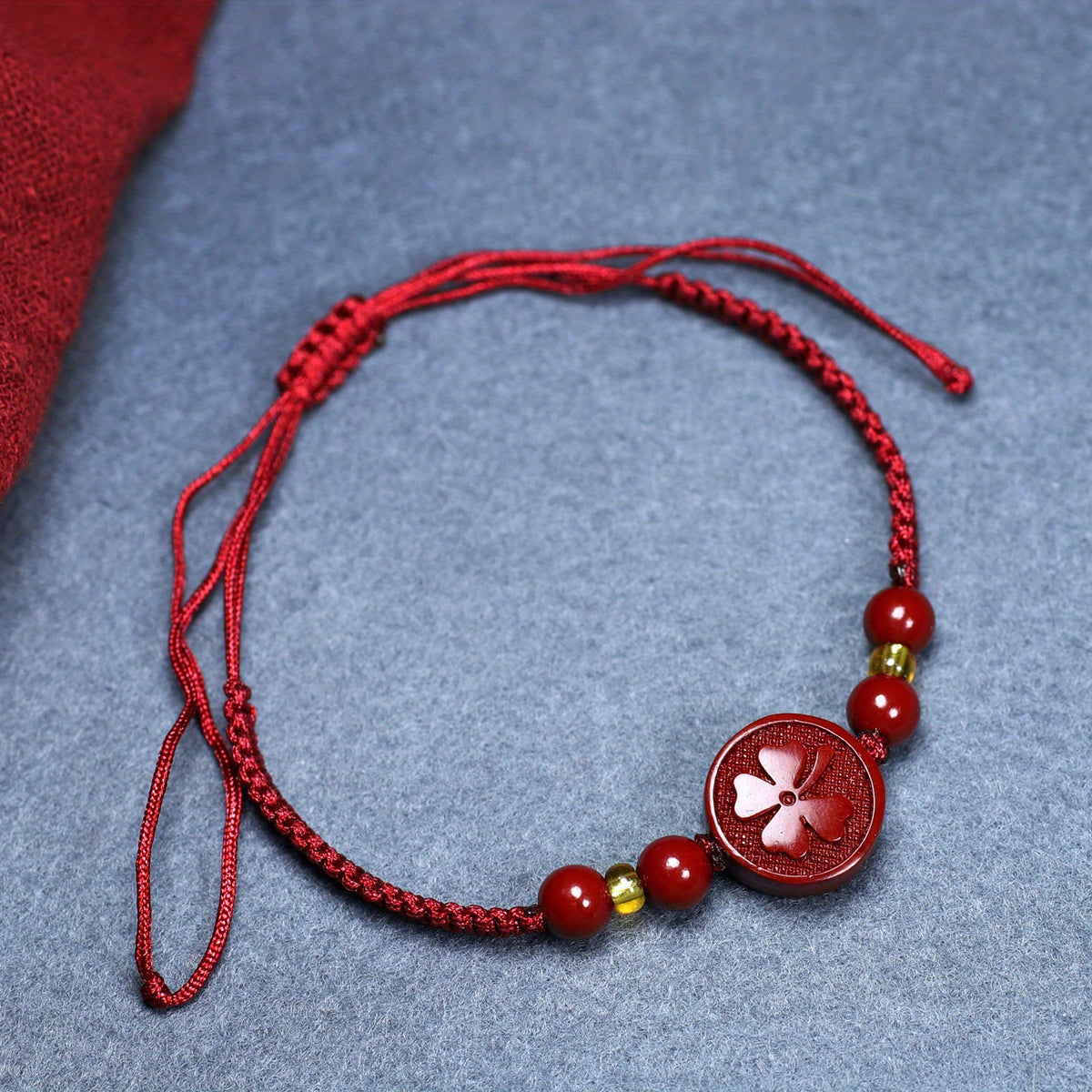 Elegant Handmade Clover Charm Bracelet - Harmony Enhancing Adjustable Design for Holidays