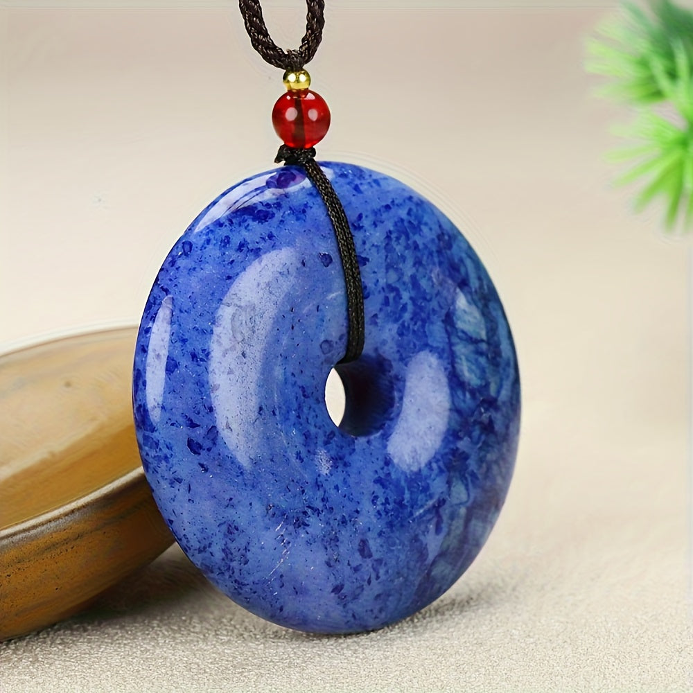 Bohemian Cosmic Galaxy Stone Pendant for Spiritual Intuition, Emotional Healing, and Unisex Style