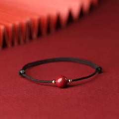 Women's Adjustable Red Rope Anklet  Hand-Woven Good Luck Charm with Beads  One-Size-Fits-Most  Spiritual Harmony Jewelry for Daily & Formal Wear