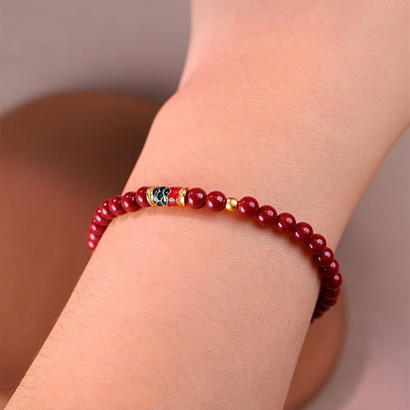Cinnabar Koi Bracelet Gift Set - Harmony & Prosperity for Daily Wear