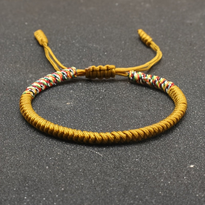 Hand-Woven Bracelet - Lucky Red Rope Design for Men's Fashion & Energy