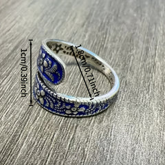 Floral Adjustable Ring – Vintage Copper Botanical Jewelry for Spiritual Protection & Harmony