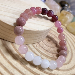 Natural Stone Bracelet for Spiritual Connection and Energy Protection - Handmade Bohemian Elastic Bracelet