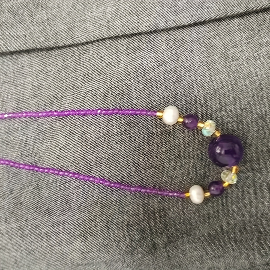 Elegant Garnet & Pink Quartz Necklace for Love, Healing & Emotional Balance