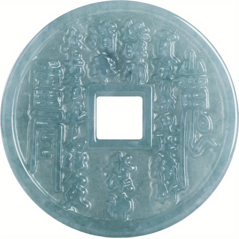 Elegant Natural Stone Pendant Necklace with Bagua Charm – Symbol of Wealth & Good Fortune