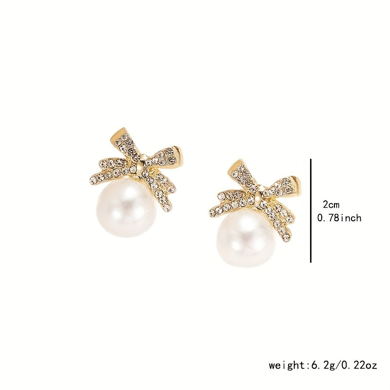 Elegant Bow & Butterfly Clip-On Earrings with Positive Energy - Retro Vintage Style for Daily Wear