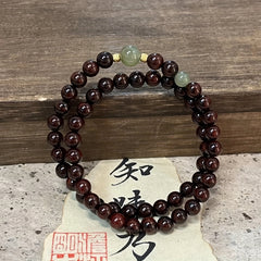 Double-Layer Natural Stone Prayer Bead Bracelet - Spiritual Harmony & Protection