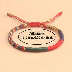 Colorful Handmade Braided Nylon Rope Bracelet - Fashion-Forward Friendship Wristband for Mindful Connections
