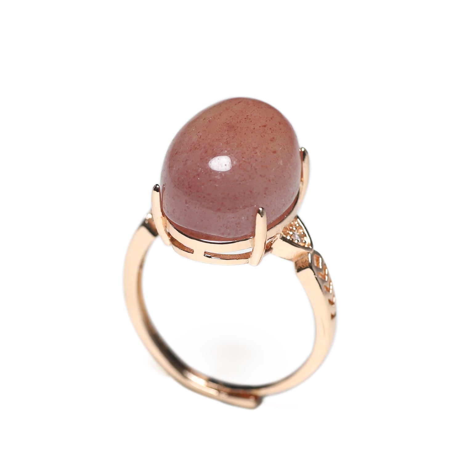 Strawberry Quartz Ring - Sweet Pink Stone for Love & Beach Party Energy
