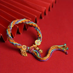 Tibetan Colorful Beaded Bracelet — Energy Harmonizing & Lucky Charm Jewelry