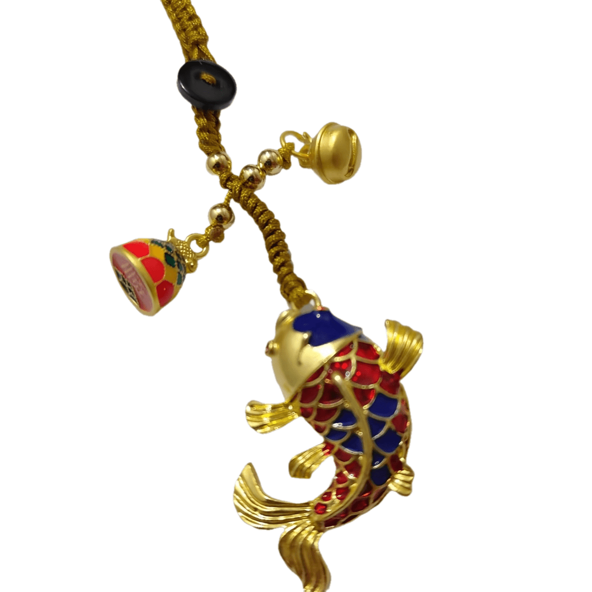 Lucky Koi  - Enamel Alloy Car Keyring with Blessing Pendant for Valentine's Day Gift
