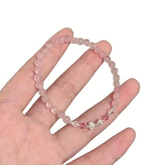 Boho-Chic Sweetheart Bowknot Beaded Bracelet - Pink & Blue Resin Beads for Emotional Balance & Creative Expression