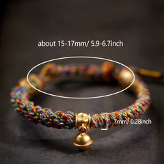 Tibetan Colorful Six-Word Mantra Bracelet — Spiritual Harmony & Luck Enhancing Jewelry