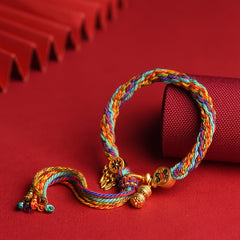 Tibetan Colorful Beaded Bracelet — Energy Harmonizing & Lucky Charm Jewelry