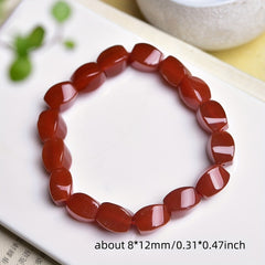 Boho Red Agate Twisted Bracelet – Natural Stone Energy for Daily Wear & Spiritual Balance