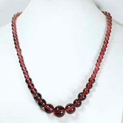 Bohemian Red Garnet Necklace - Bold Statement for Harmony & Protection