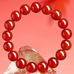 Natural Red Agate Bracelet for Daily Wear & Good Luck - Vintage Boho Style April Birthstone
