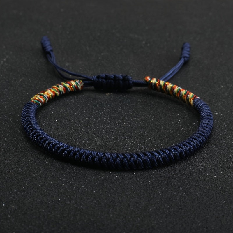 Hand-Woven Bracelet - Lucky Red Rope Design for Men's Fashion & Energy