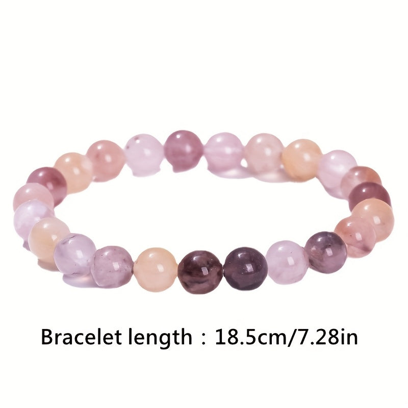 Handmade Natural Stone Beaded Bracelet - Elegant Sporty Jewelry for All Seasons
