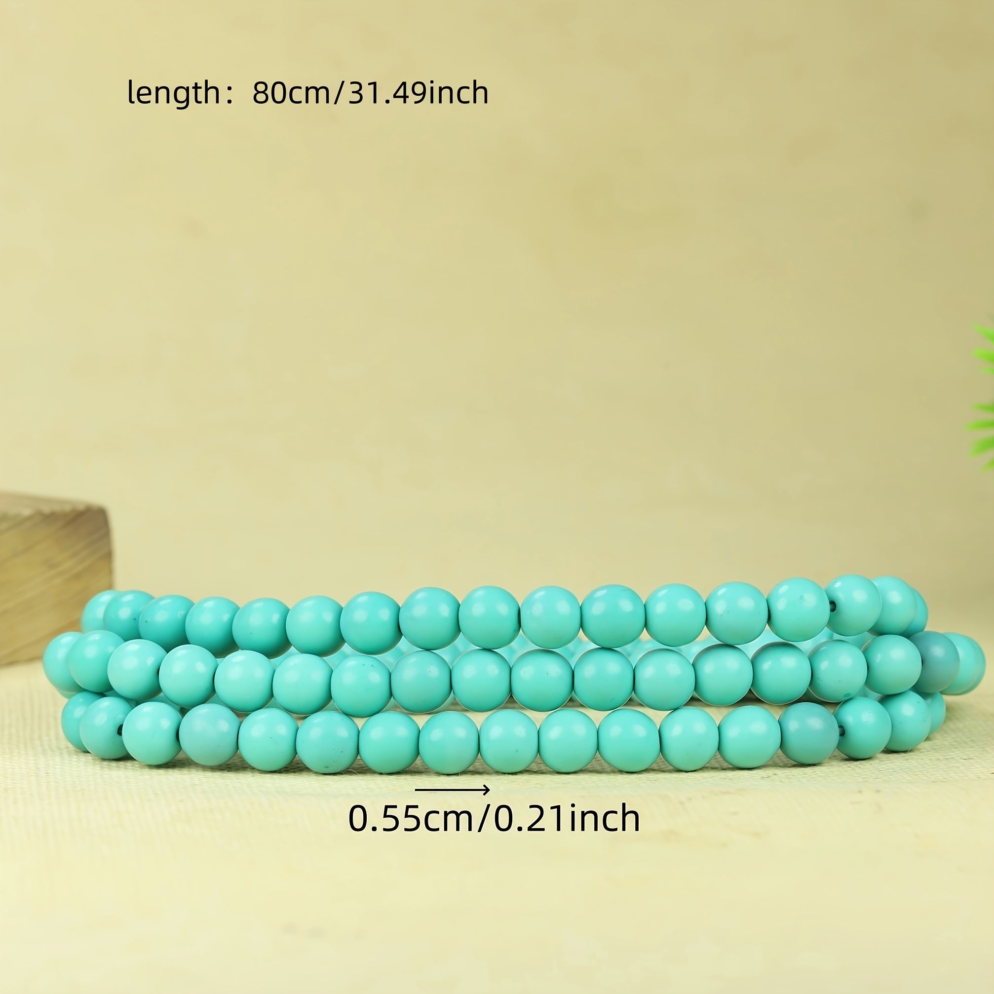 Vintage Natural Turquoise Bead Necklace - Blue-Green Energy for Daily Wear & Protection