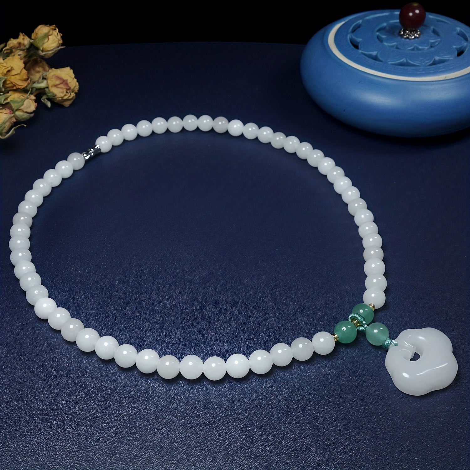 Elegant Natural Stone Necklace - Spiritual Energy & Harmony for Couples
