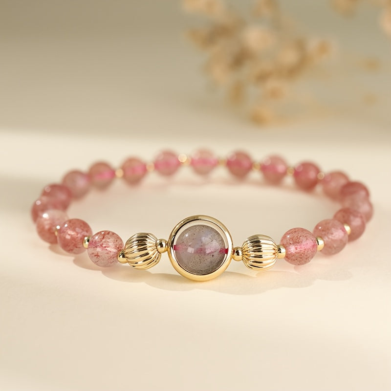 Pink Agate Elastic Bracelet - Harmony & Love Energy Boost