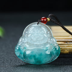 Men's Fashion Quartz Rock Smiling Character Pendant - Joyful Energy & Grounding Stone