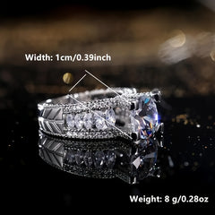 Sparkling Zirconia Engagement Ring - Classic Elegance for Love & Commitment
