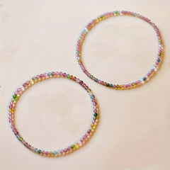 4mm Elegant Natural Beaded Bracelet - Chinese Style Colorful Beads for Daily Wear & Energy Balance
