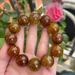 12pcs Dragon's Breath Agate Bracelet - Wealth & Protection Energy for Festivals & Parties