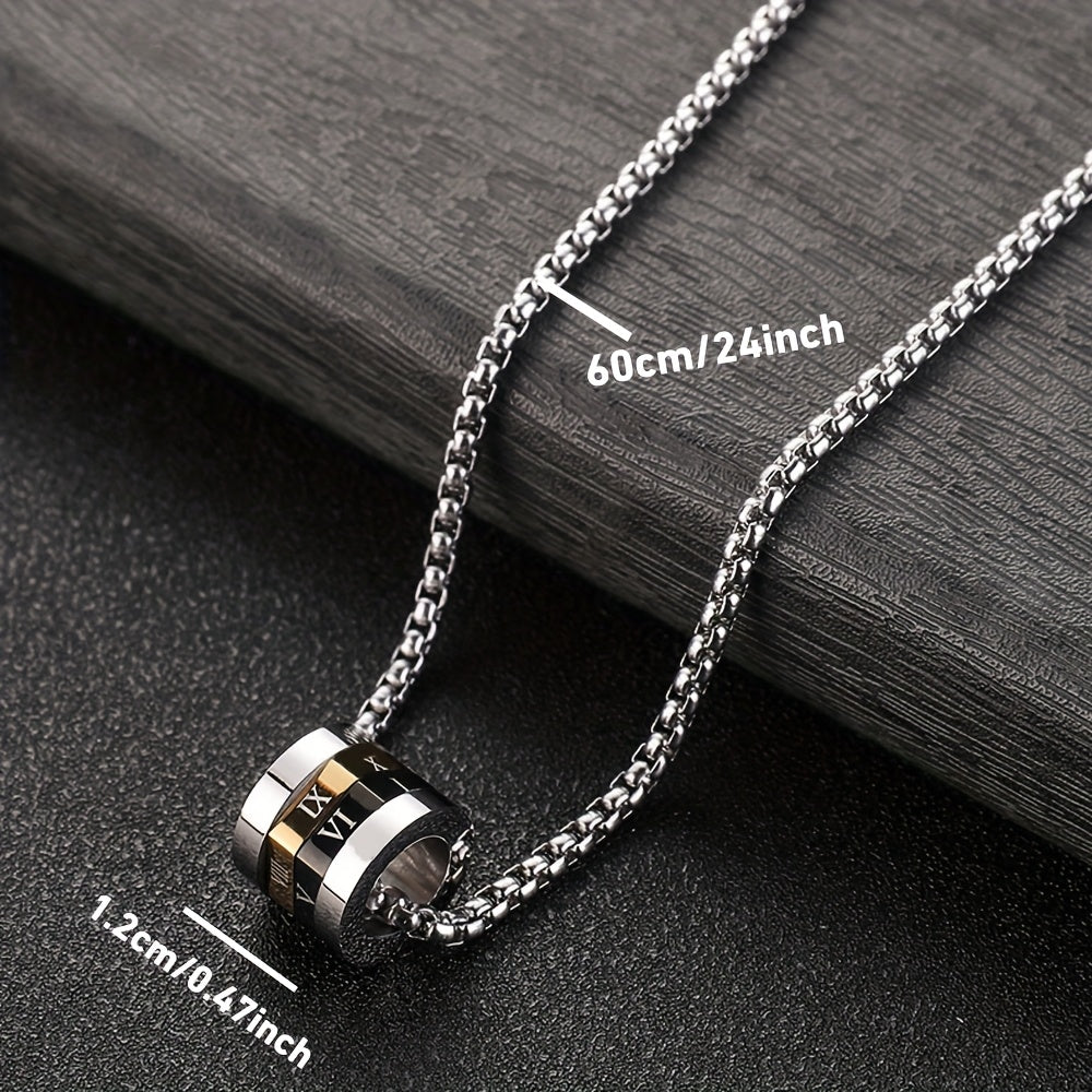 Men's Stainless Steel Necklace - Universal Pendant Chain for Protection & Confidence - High-End Cool Accessories for Holidays