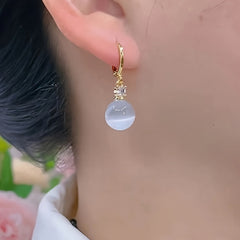 Bohemian Cat's Eye Drop Earrings - Summer Vibes & Harmony Energy