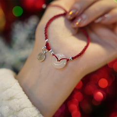 Red Rope Glass Beaded Bracelet - Lucky Charm Energy & Fashionable Gift