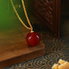 Red Agate Pendant Necklace  Timeless Energy Jewelry for Daily Wear & Gifting