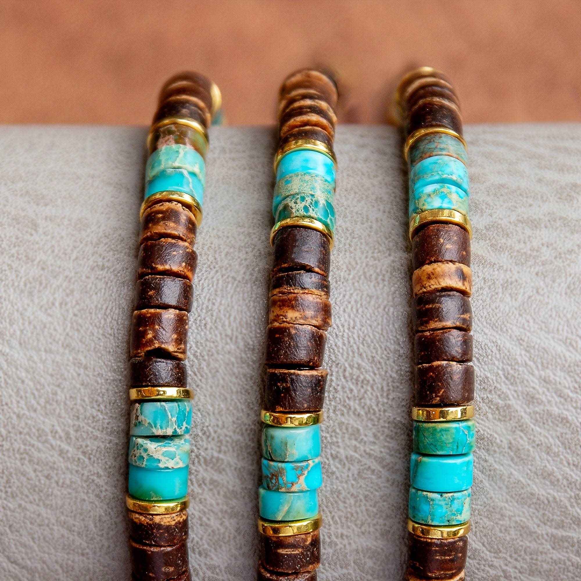 Vintage Imperial Stone Bracelet - Natural Stone Elegance for Daily Wear & Holiday Gifting