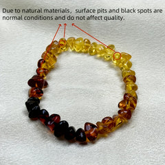 Natural Amber Gradient Bracelet for Sacral Chakra, Creative Energy, and Bohemian Style