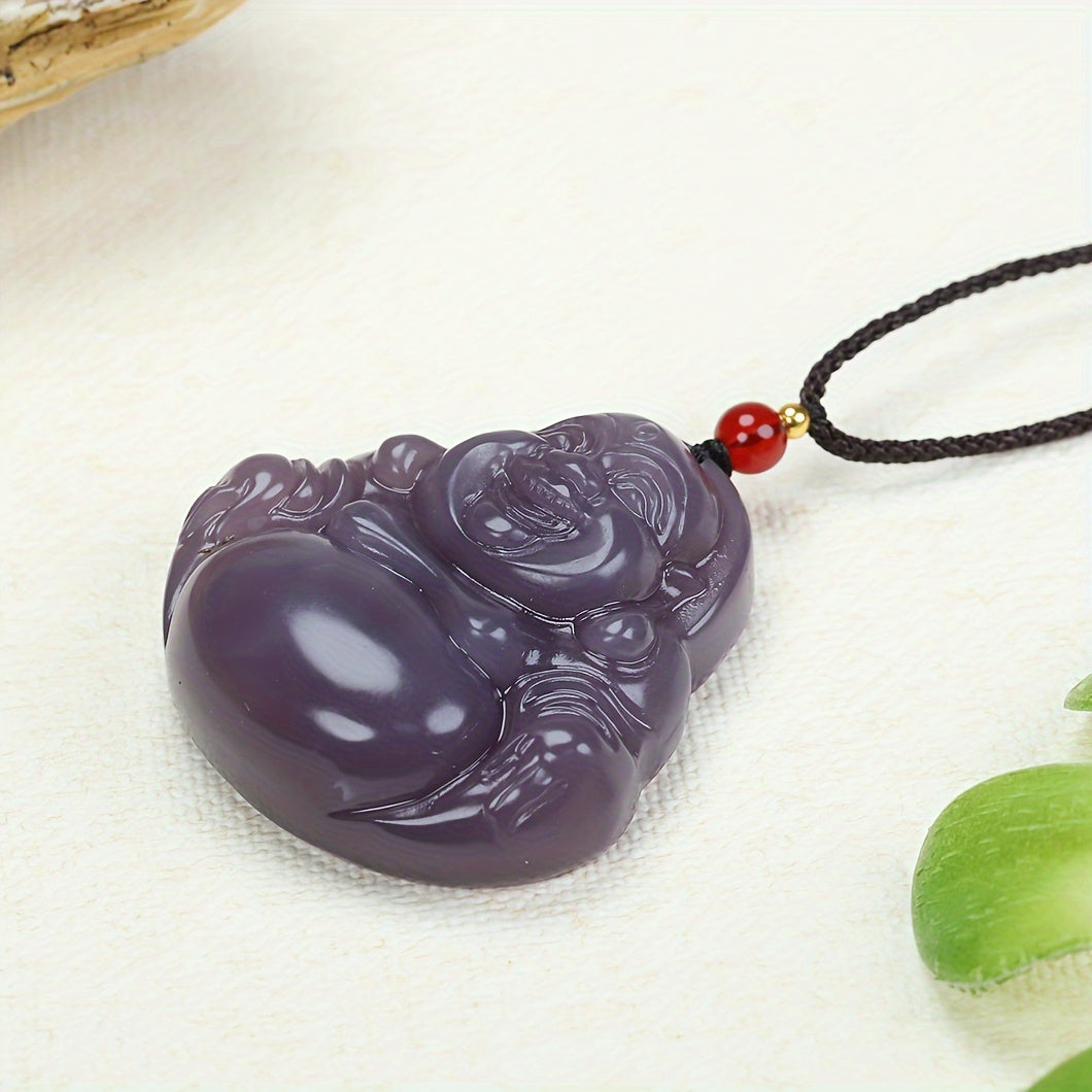 Imitation Jade Purple Character Pendant — Symbol of Inner Renewal and Inherited Wisdom