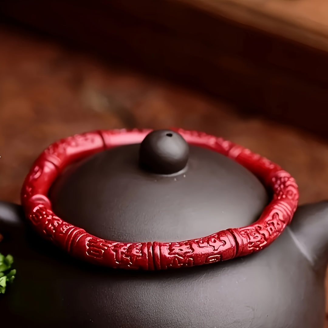 Handcrafted Red Natural Stone Bracelet for Daily Wear - Wealth Attracting & Evil Spirit Warding