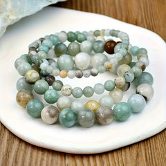 Genuine Amazonite Stretch Bracelets - Energy Healing & Daily Wear for St. Patrick's Day
