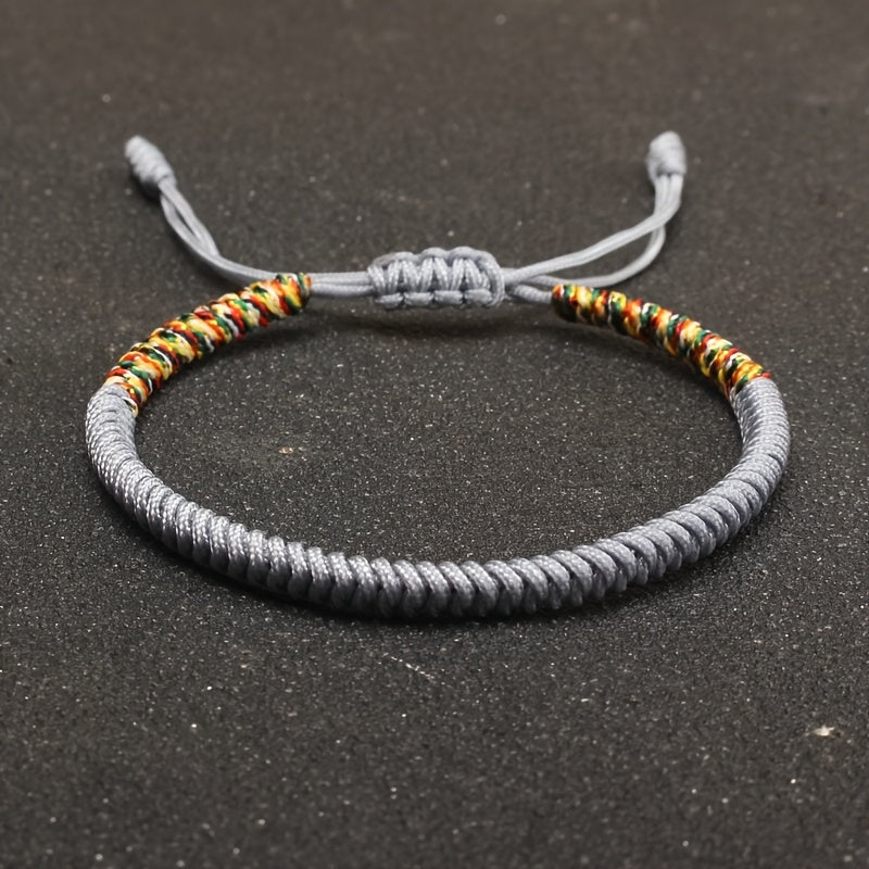 Hand-Woven Bracelet - Lucky Red Rope Design for Men's Fashion & Energy