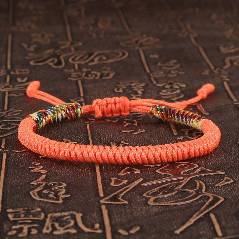 Handmade Tibetan Knot Rope Bracelet - Unisex Fashion for Spiritual Protection & Energy Balance