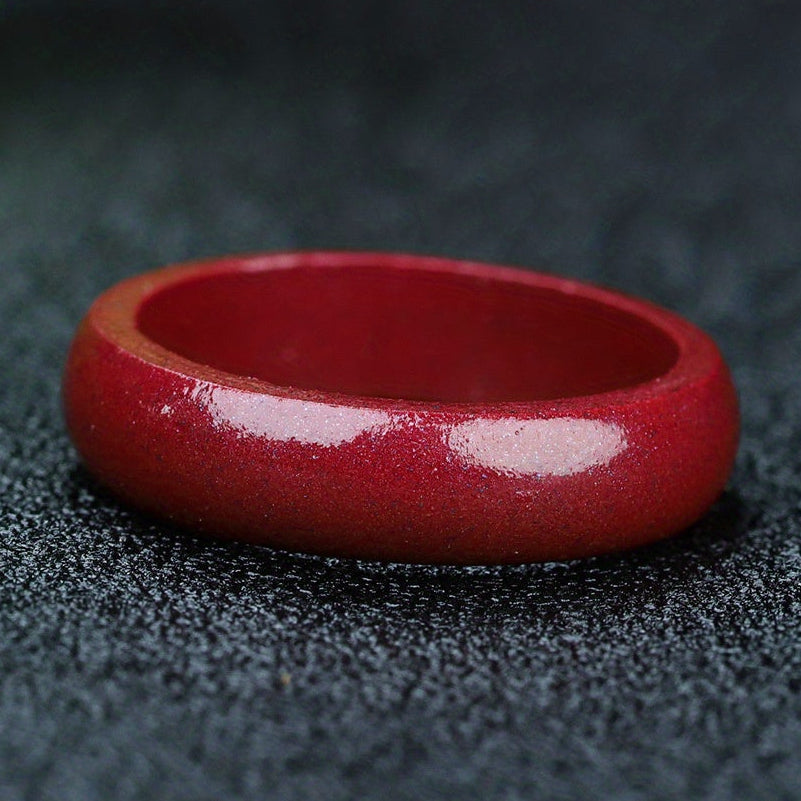 Cinnabar Stone Single Ring - Feng Shui Wealth Attraction for Couples