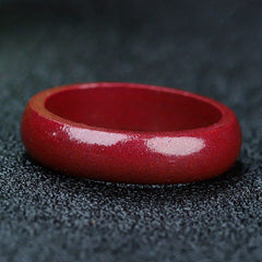 Cinnabar Stone Single Ring - Feng Shui Wealth Attraction for Couples
