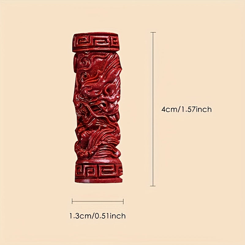 Cinnabar Zodiac Dragon Openable Pendant - Lucky Peace & Harmony Energy Jewelry