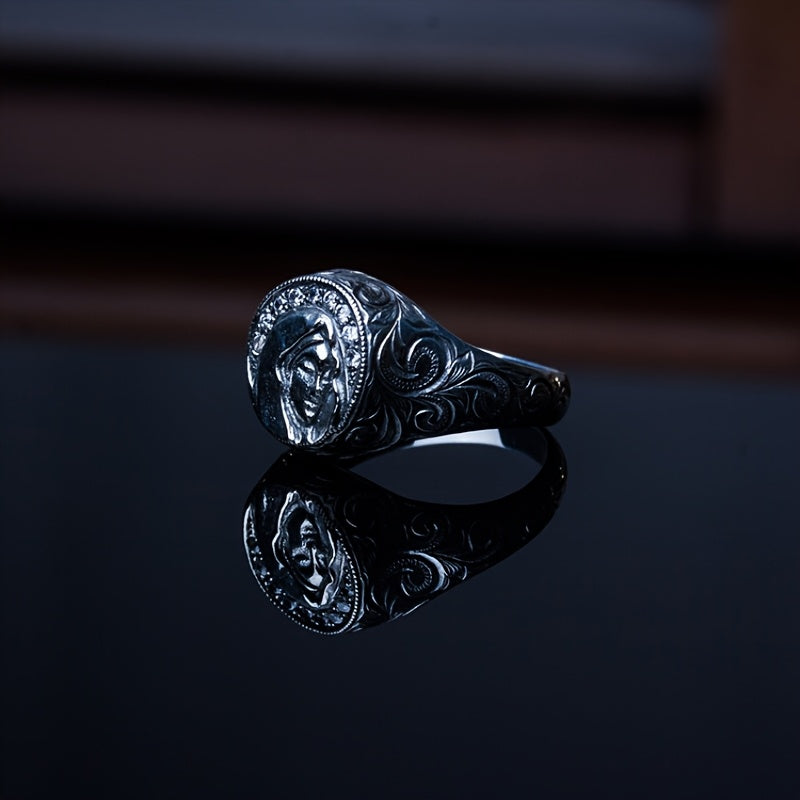 Vintage Unisex Mary Ring — Divine Feminine Energy, Protection & Spiritual Harmony Talisman