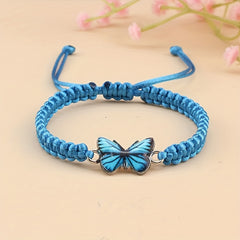 Butterfly Bracelet For Couples - Trendy Red Rope Adjustable Couple Bracelet for Love & Connection