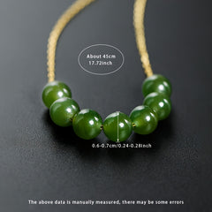Gift Box Must-Have Natural Stone Necklace - S925 Silver Green Stone Pendant for Harmony & Protection