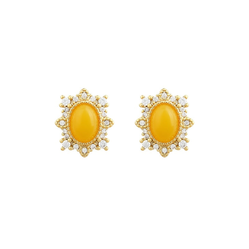 Vintage Elegant Holiday Earrings - Golden Energy for Daily Wear & Gifting